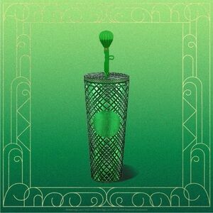 Emerald City Starbucks x Wicked Witch 24oz Cold Cup with Balloon Topper, NWT